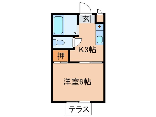 ドミ－ル塩池の物件間取画像